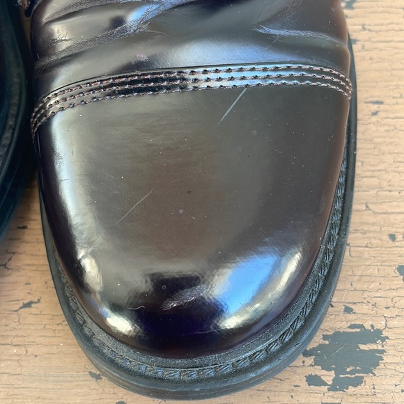 Vintage Penmans Round Toe Oxford Mens Shoes Black Cherry Size 7 men Size 8 women - Picture 6 of 13